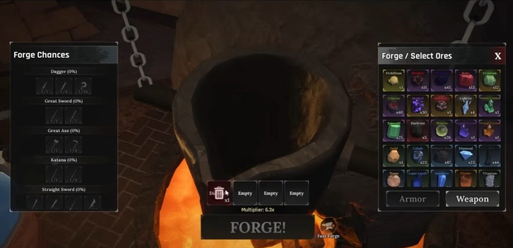 Best Crafting Recipes Weapons & Heavy Armor Roblox The Forge Guide!