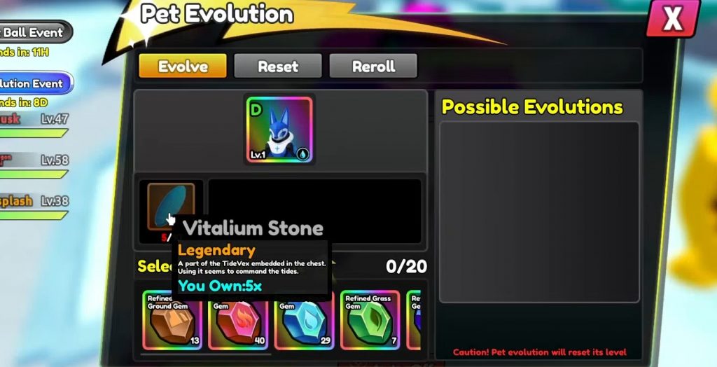 ShadeKnight Catch a Monster Evolution Guide, How to Get Vitalium Stones?