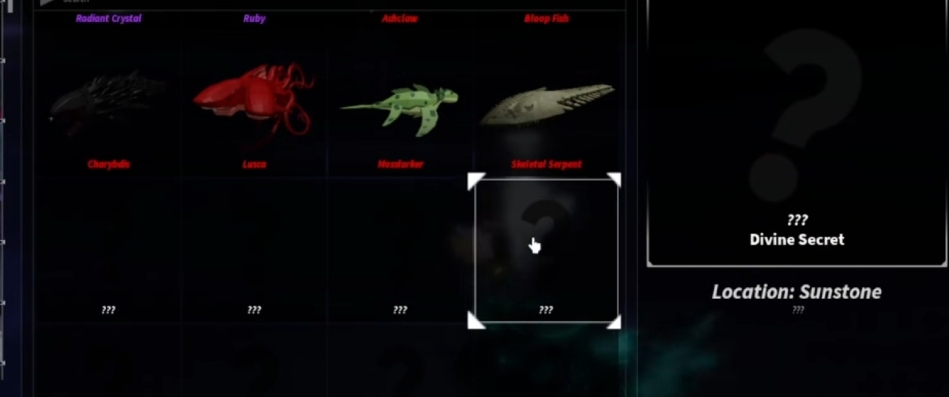 All Divine Secret Rarity Fish in Fisch, Chance How to Get Them and All Known Locations!