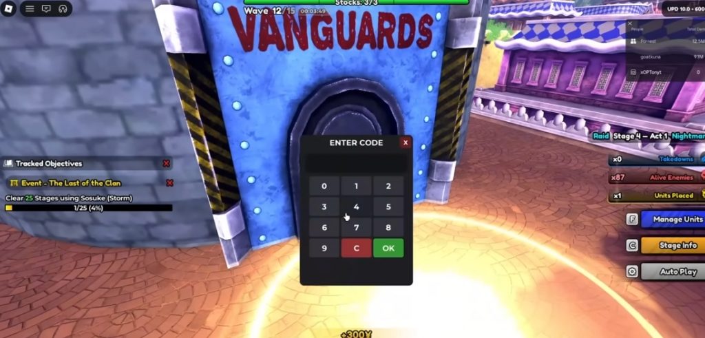 Anime Vanguards Happy Factory Act 1 Security Codes Guide