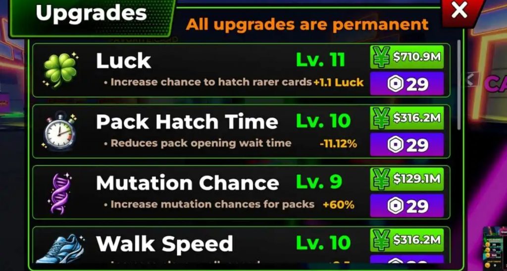 How to Use the Upgrade System Properly in Anime Card Collection
