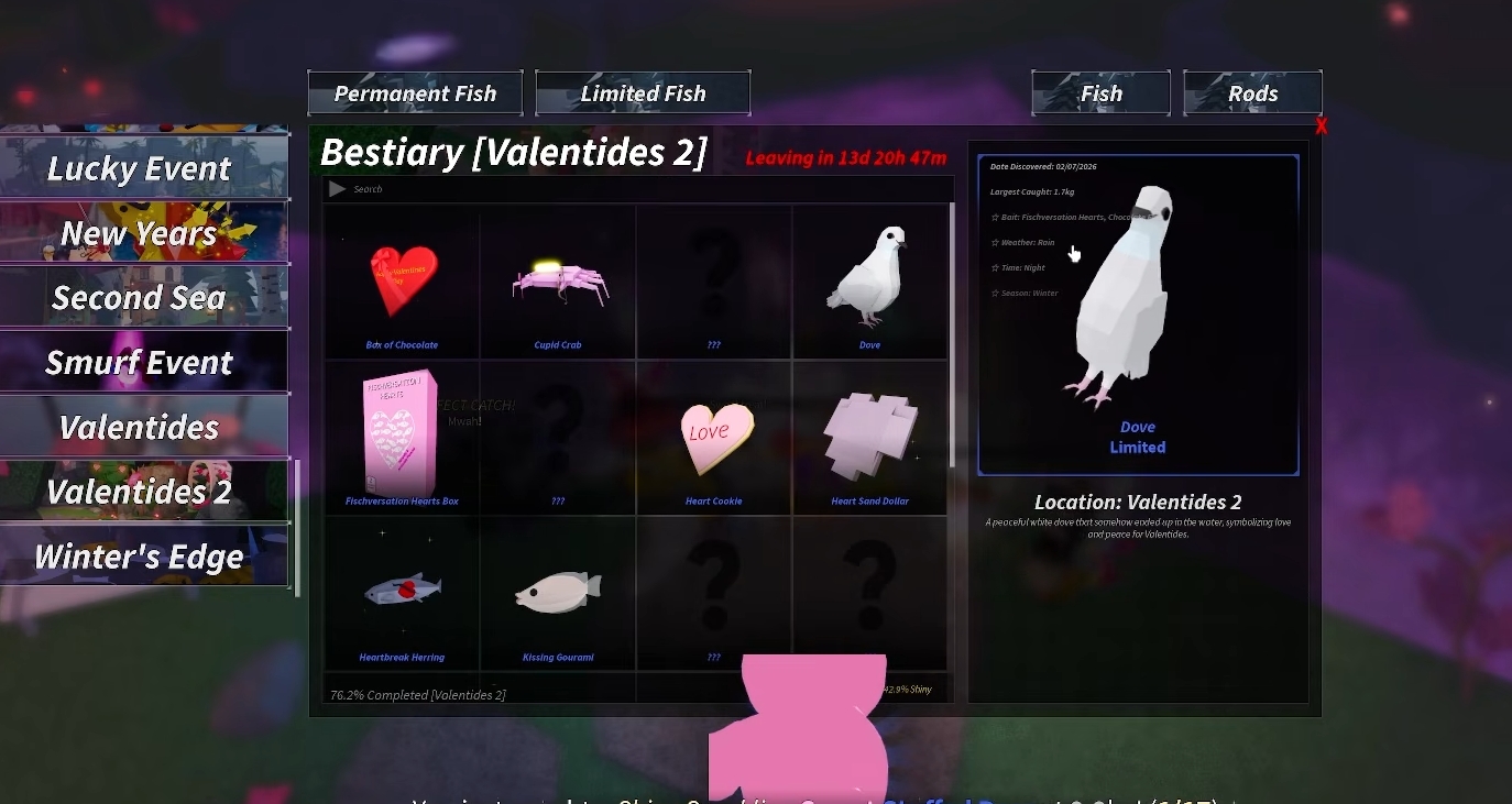 Dove Fisch Guide, How to Catch & Get It