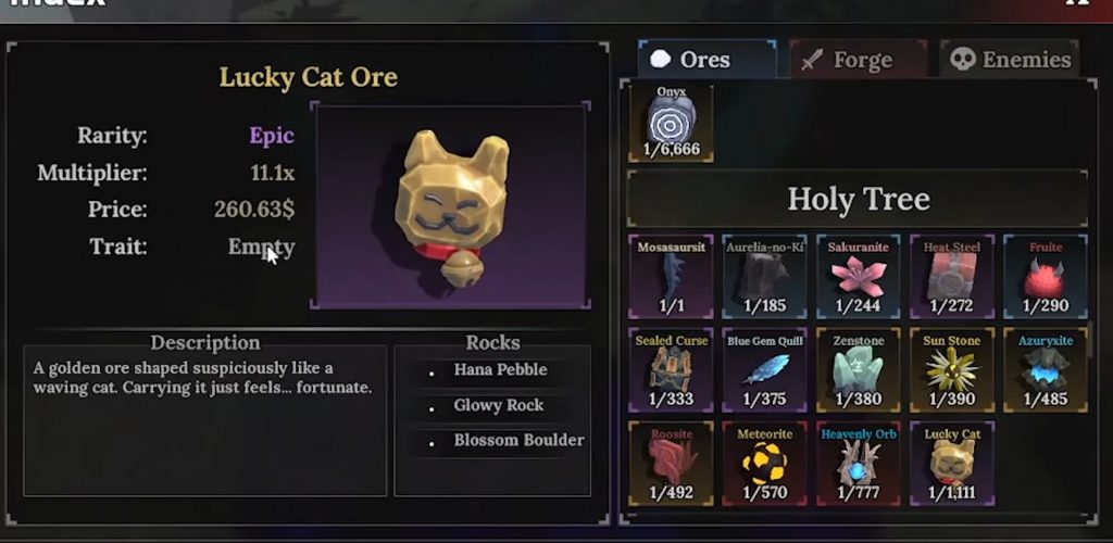 All Ores Traits in Island 4 The Forge Guide & What They Do