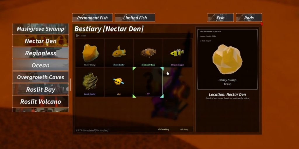 All Fish in Nectar Den Bestiary 100% Complete Guide!