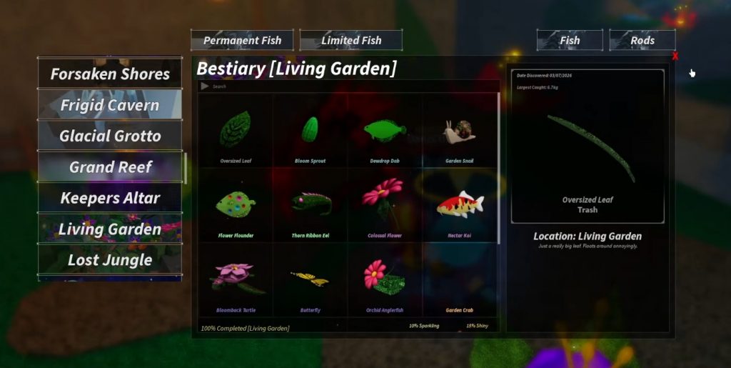 Fisch Living Garden Bestiary Guide – How to Catch Every Fish!
