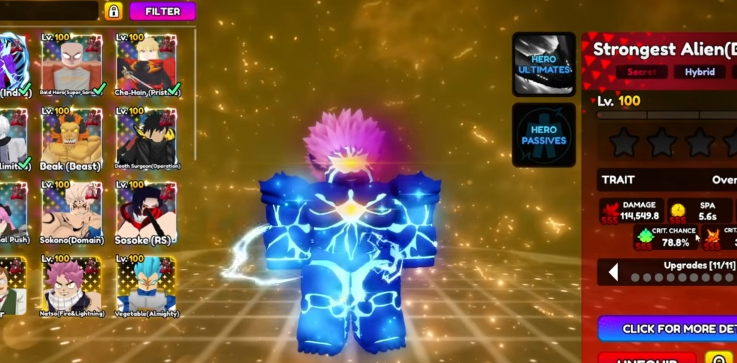 Roblox Anime Overload META Tier List 2026