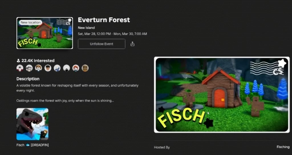 Everturn Forest Update Coming to Fisch Roblox – New Island, Oaklings, and More