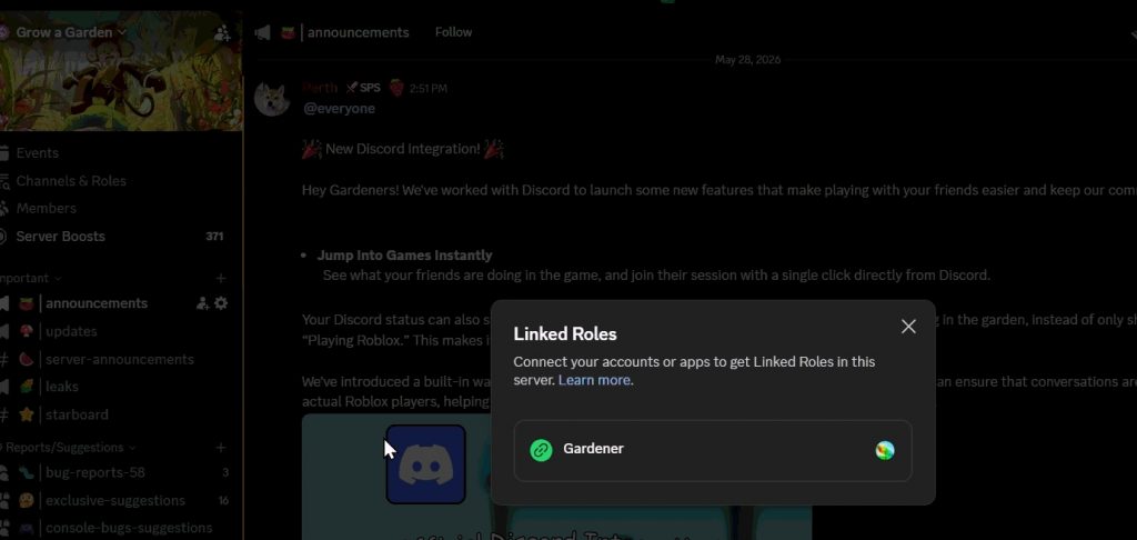 Grow a Garden How to Set Up Gardener Role in Discord!