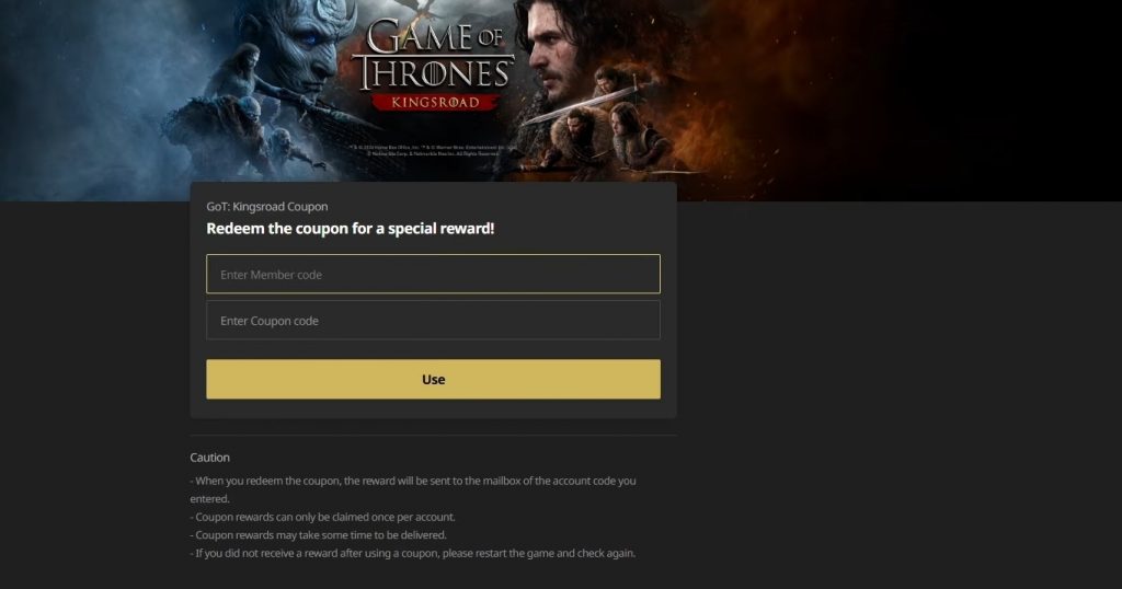 Game of Thrones: Kingsroad Codes