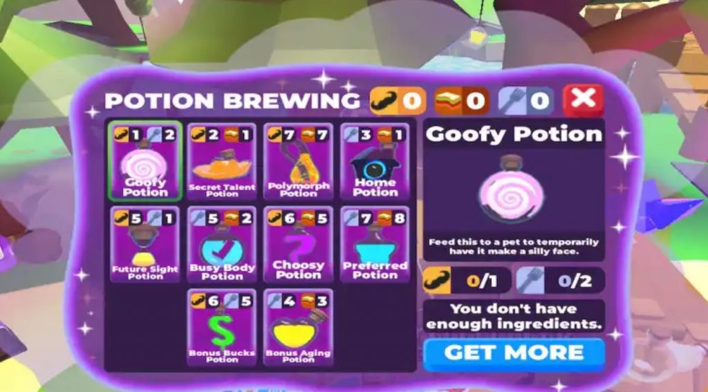 All Craftable Potion Adopt Me Guide & What They Do