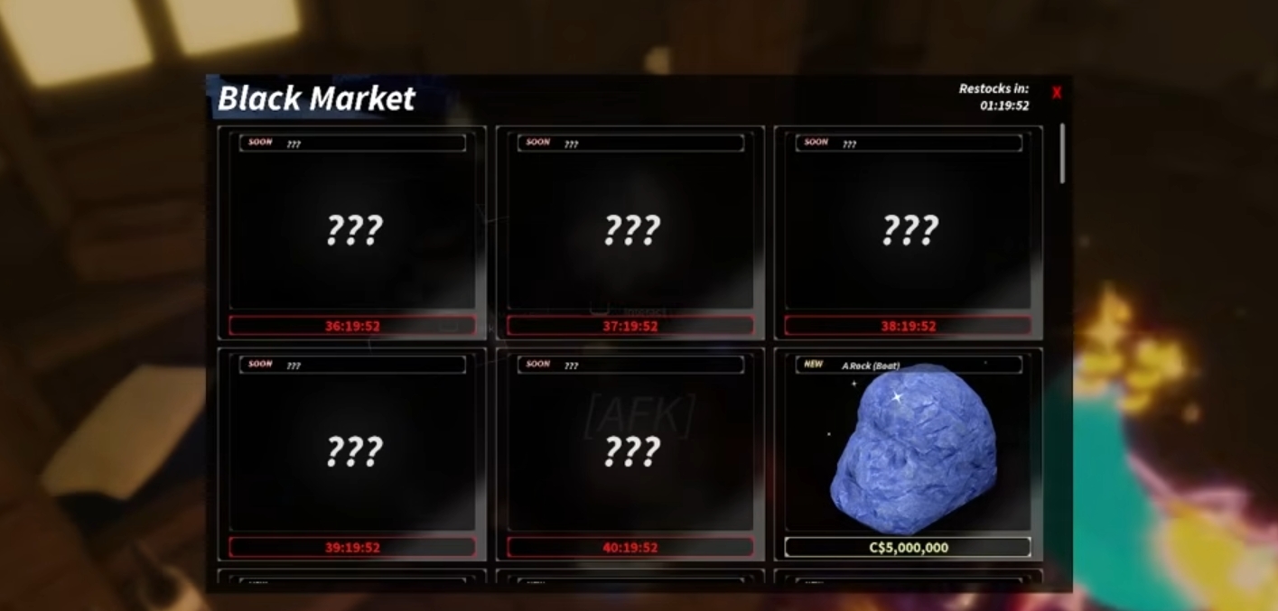 All Black Market Limited Items in Fisch Roblox Guide