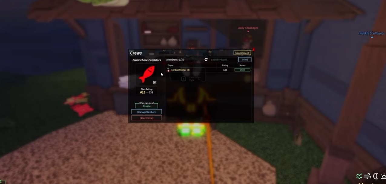 Fisch Crews Update Guide – How Crews, Ratings, Challenges, and Rewards Work!
