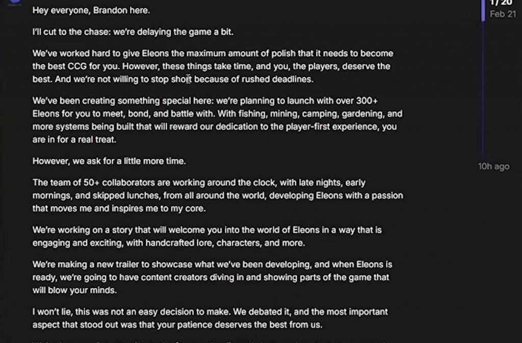 Eleon Adventures Delay Explained, What is Happening!
