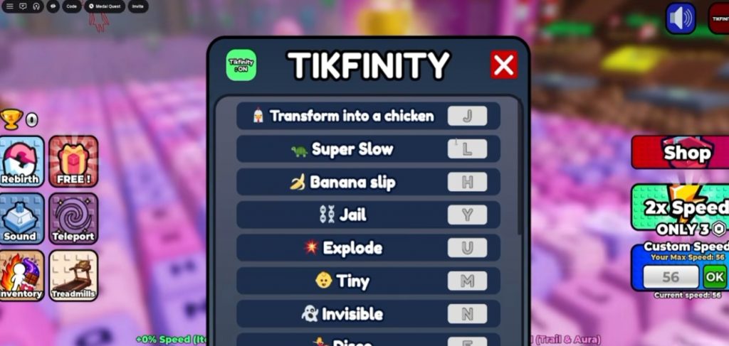 How to Enable and Use TikFinity in +1 Speed Keyboard Escape Roblox Guide