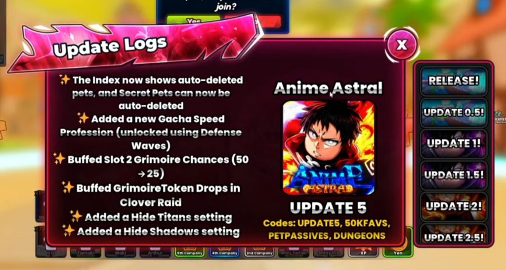 Anime Astral Update 5.5 Guide: New Codes, Leveling Skill Tree, Demon Fruit Relics, and More