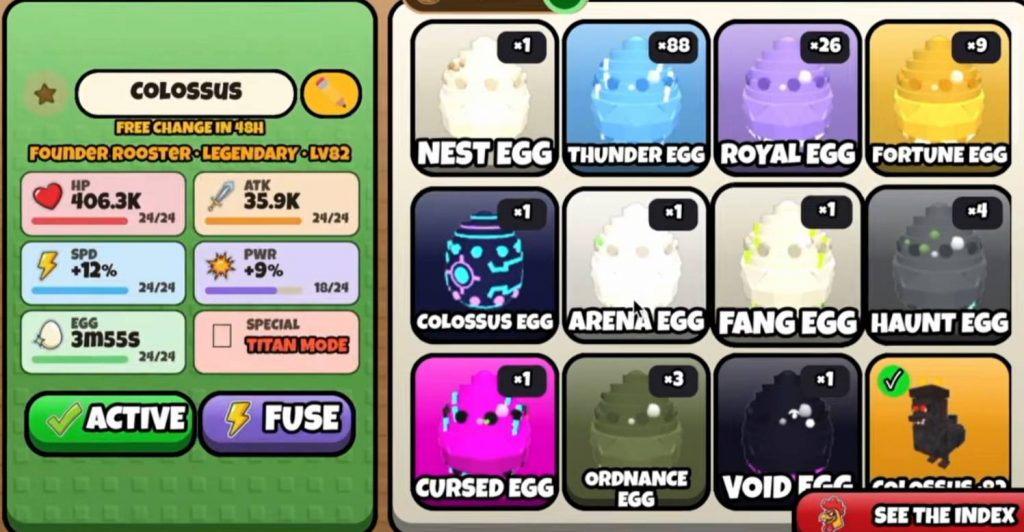 Colossus Egg Grow a Chicken Fighter Guide: How to Get