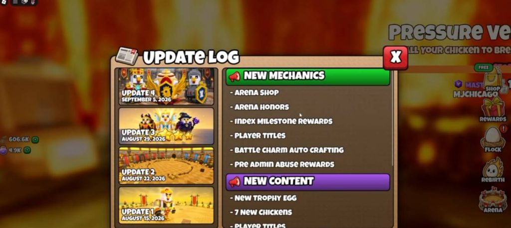 Grow A Chicken Fighter Update Guide: Codes, Trophy Egg, Arena Medals & Honor Feathers