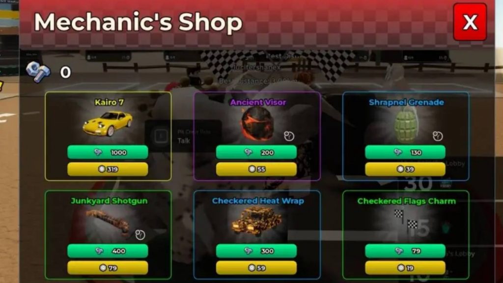 A Dusty Trip Mechanic's Shop Guide, Nuts & Bolts, Rewards & Kairo 7
