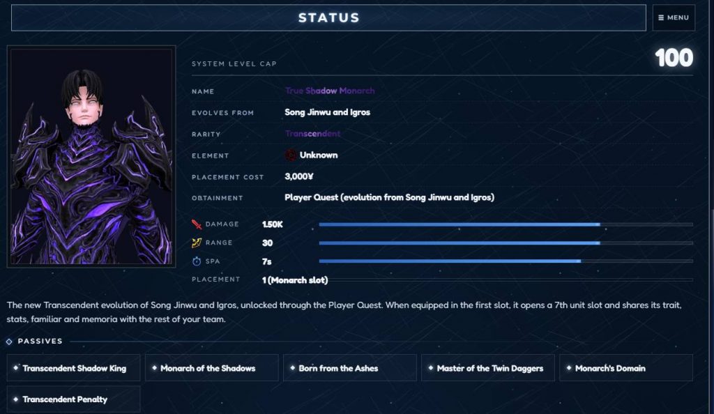 Vanguards True Shadow Monarch Guide: How to Unlock and Best Build