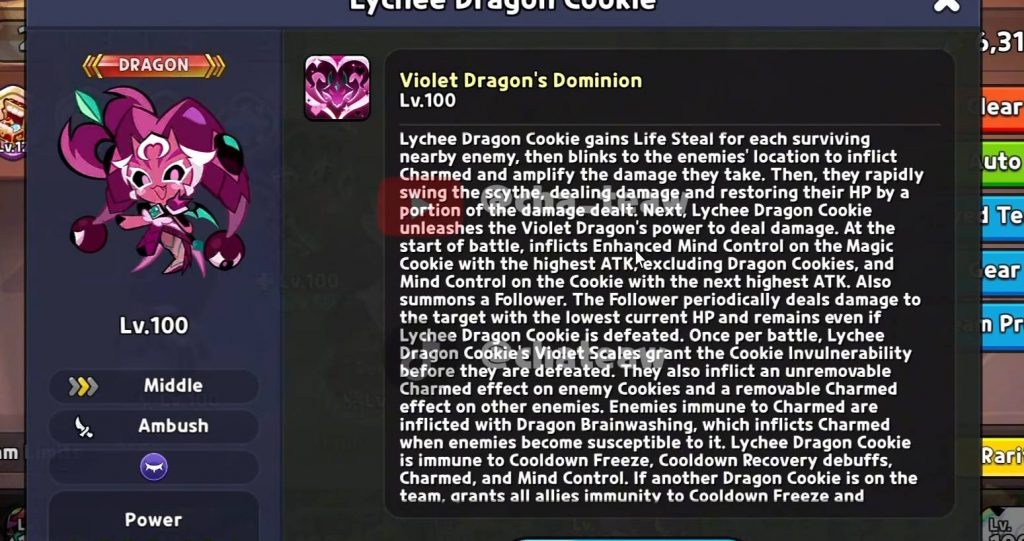 Best Lychee Dragon Cookie Build and Strongest Arena Team in Cookie Run: Kingdom