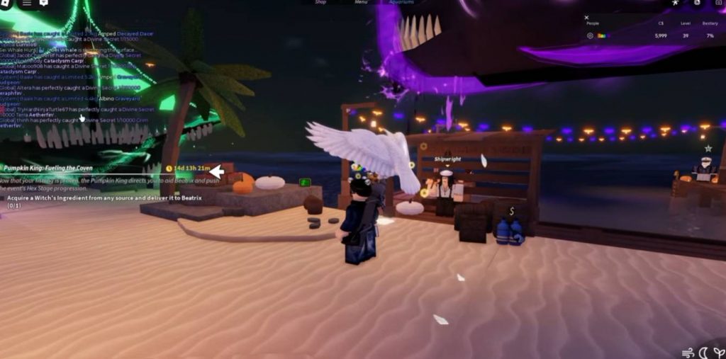 How to Get 20 Tickets and Badges in Fisch – Horseman Quest | The Hollow Event Roblox