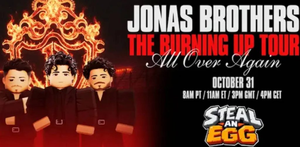Jonas Brothers Concert Steal An Egg Roblox: Date, Start Time, How to Join, and Rewards